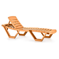 Шезлонг HZ-140-TEAK , лежак, пластиковый Capissi, Шезлонг пластиковый,лежаки, Турция,Holiday, Irak Plastik опт