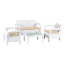 Комплект садових меблів Toscana Double Seat Set HK-955-White
