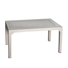 Стіл HM-725 Pamukkale Rattan Masa 80*140 со стеклом  Beige