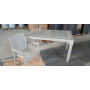 Стіл HM-725 Pamukkale Rattan Masa 80*140 со стеклом  Grey