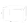 Стіл HM-725 Pamukkale Rattan Masa 80*140 со стеклом  Grey