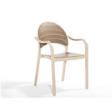 Кресло NOVUSSI Senza из высококачественного пластика NVS004 cappuccino/sand brown