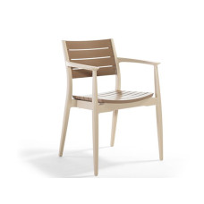 Кресло NOVUSSI REGNUM из высококачественного пластика NVS005 cappuccino/sand brown