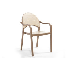 Кресло NOVUSSI Senza из высококачественного пластика NVS004 cappuccino-brown