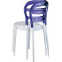 Стул Siesta белый с прозрачной фиолетовой вставкой (Air  chair), арт. 055