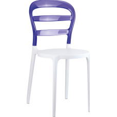 Стул Siesta белый с прозрачной фиолетовой вставкой (Air  chair), арт. 055