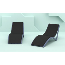 Шезлонг-хвиля (Slim sunlounger), 087 Slim Grey