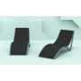 Шезлонг-хвиля (Slim sunlounger), 087 Slim Grey