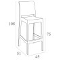 Стул барный Siesta (Maya stacking bar stool), арт. 099