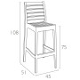 Барный стул Siesta ARES BAR 75 см арт.101 Black