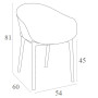 Кресло перфорированное Siesta (Sky armchair), арт.  102 Sky Dark Grey