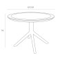 Стол Siesta 124 Sky Table Ø105 Black