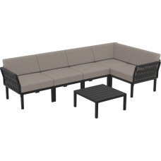 Комплект угловой садовой мебели Siesta, Portofino Lounge154 Black