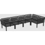 Комплект угловой садовой мебели Siesta, Portofino Lounge 154 Dark Grey