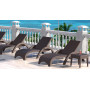 Шезлонг Siesta ротанг с подлокотниками 860 Fiji Brown