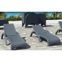 Шезлонг Siesta ротанг с подлокотниками 860 Fiji Dark Grey