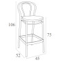 Стул барный Siesta черный (Victor bar stool), арт. 262