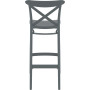 Стул барный Siesta темно серый (Cross bar stool), арт. 266