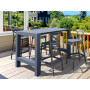 Стул барный Siesta темно серый (Cross bar stool), арт. 266