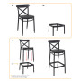 Стул барный Siesta темно серый (Cross bar stool), арт. 266