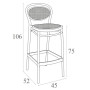 Стул барный Siesta черный (Marcel bar stool), арт. 269