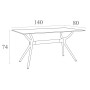 Стол Siesta (Air Table 140) черный. арт.705