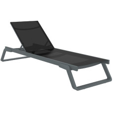 Шезлонг Tropic от Турецкого производителя Siesta 708 Dark Grey-Black
