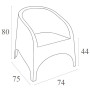 Кресло ротанг Siesta (Aruba armchair), арт. 804 Brown