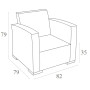 Кресло ротанг Siesta (Monaco Lounge Armchair), арт. 831 Brown