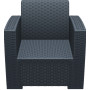 Кресло ротанг Siesta (Monaco Lounge Armchair), арт. 831 Dark Grey