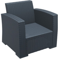 Кресло ротанг Siesta (Monaco Lounge Armchair), арт. 831 Dark Grey