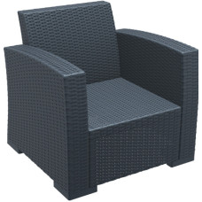 Кресло ротанг Siesta (Monaco Lounge Armchair), арт. 831 Dark Grey