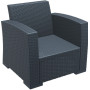Кресло ротанг Siesta (Monaco Lounge Armchair), арт. 831 Dark Grey