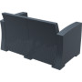 Диван, софа Siesta ротанг (Monaco Lounge Sofa), арт. 832 Dark Grey