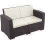 Диван, софа Siesta ротанг (Monaco Lounge Sofa), арт. 832 Brown