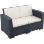 Диван, софа Siesta ротанг (Monaco Lounge Sofa), арт. 832 Dark Grey