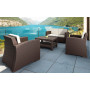 Диван Siesta угловой, ротанг (Monaco lounge corner), арт. 834 Brown