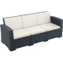 Диван, софа Siesta ротанг (Monaco lounge sofa XL), арт. 833 Dark Grey