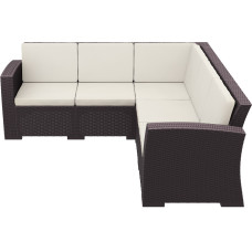 Диван Siesta угловой, ротанг (Monaco lounge corner), арт. 834 Brown