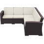Диван Siesta угловой, ротанг (Monaco lounge corner), арт. 834 Brown