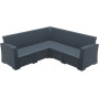 Диван Siesta угловой, ротанг (Monaco lounge corner), арт. 834 Dark Grey