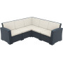 Диван Siesta угловой, ротанг (Monaco lounge corner), арт. 834 Dark Grey