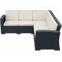 Диван Siesta угловой, ротанг (Monaco lounge corner), арт. 834 Dark Grey