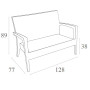 Диван, софа Siesta иск. ротанг (Miami Lounge Sofa), арт. 845 Brown