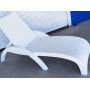 Шезлонг Siesta с подлокотниками под ротанг 860 Fiji White