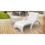 Шезлонг Siesta с подлокотниками под ротанг 860 Fiji White