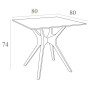 Стол Siesta с ротанговой ножкой (Ibiza Table 80) Арт. 863 White