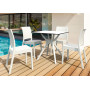 Стол Siesta с ротанговой ножкой (Ibiza Table 80) Арт. 863 White