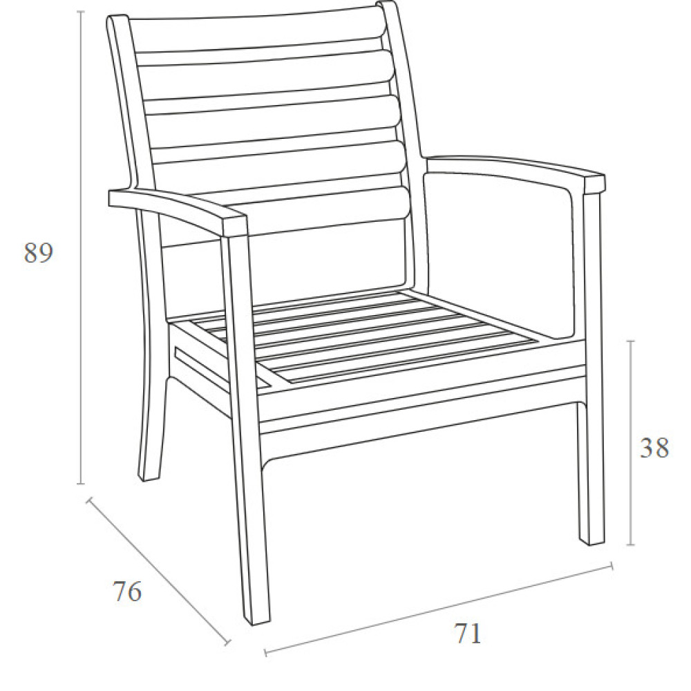 Кресло штабелированное Siesta Artemis XL 004 White