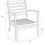 Кресло штабелированное Siesta Artemis XL 004 White